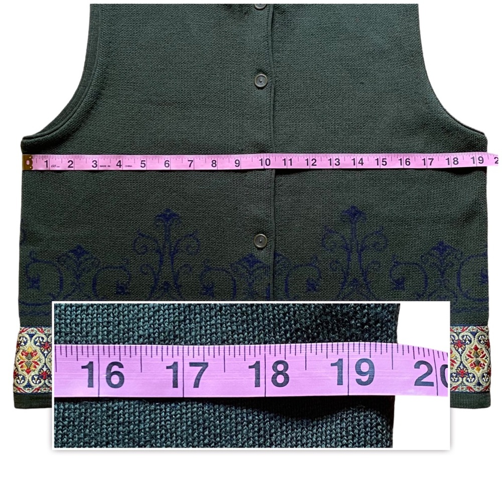 Pendleton Women’s Green Wool Blend Button Vest Sz… - image 5